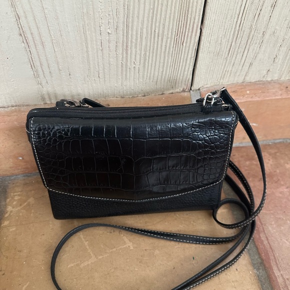Brighton Black Leather Crossbody Bag - Picture 2 of 5